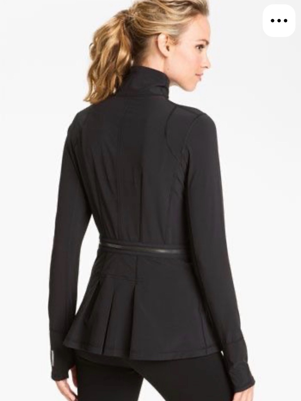 Zella Black Zip Off Peplum Jacket - Picture 2 of 11